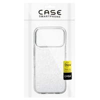 Viedtālruņa apvalks Crystal Glitter Iphone 17 Pro sudrabains