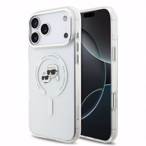 Karl Lagerfeld IML K&CH Heads Metal Frame MagSafe maciņš Apple iPhone 18 Pro Max
