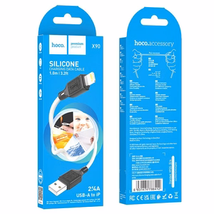 Kabelis USB-A uz Lightning Hoco 2,4A 1 m X90 balts