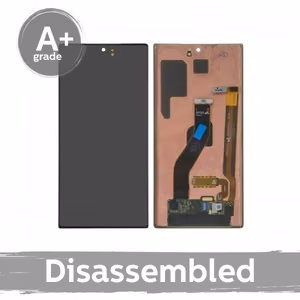 LCD displejs saderīgs ar Samsung N970 Note 10 ar rāmi / Aura Black / (10/10 lietots)