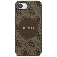 Guess 4G Circle Classic Logo Magnētiskais viedtālruņa apvalks iPhone 16e - brūns