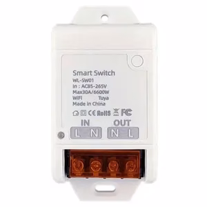TUYA viedais slēdzis, Wi-Fi, 30A, AC 100-240V, 6600W