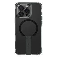 Uniq Eleva viedtālruņa apvalks ar Vertica statīvu iPhone 16 Pro - melns