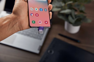 Kingston Technology DataTraveler microDuo 3C USB zibatmiņa 64 GB USB Type-A / USB Type-C 3.2 Gen 1 (3.1 Gen 1) violets, nerūsējošs tērauds