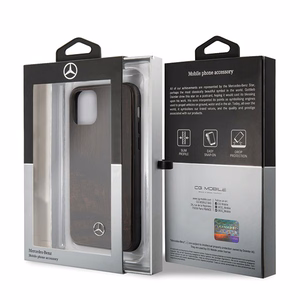 Mercedes Wood Line Rosewood apvalks iPhone 11 Pro - brūns