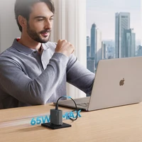 Cuktech CUKAD653EUGR 65W GaN sienas lādētājs 2 x USB-C 1 x USB-A - pelēks