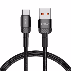 Tech-Protect UltraBoost Evo USB-C / USB-A kabelis 100W 5A 1m - melns