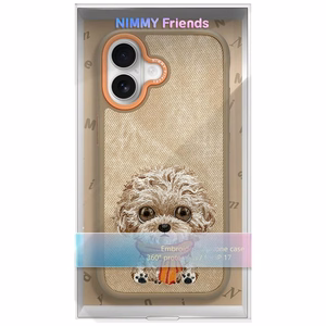 Nimmy Big Eyed Pet 2.0 suņa viedtālruņa apvalks iPhone 17 - bēšs