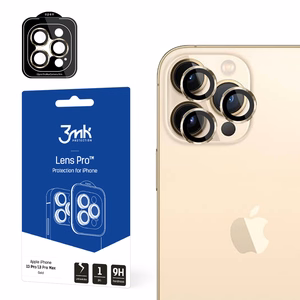 iPhone 13 Pro Max / 13 Pro 9H kameras stikls 3mk lēcas aizsardzībai Pro sērijas lēca - zelta