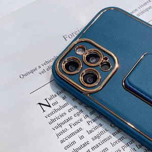 Jauns Kickstand viedtālruņa apvalks Samsung Galaxy A12 5G ar statīvu melns