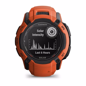 Garmin Instinct 2X Solar 2,79 cm (1,1") MIP, 50 mm, digitāls 176 × 176 pikseļu skārienekrāns, sarkans, GPS (satelīts)