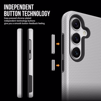 Perfekcionistu trīsstūra korpuss Samsung A366 A36 5G sudraba krāsā