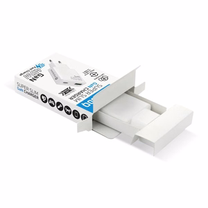 lādētājs GaN 1x USB-C, 1x USB Quick Charge 3.0 45W PD balts