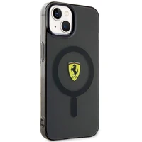 Ferrari FEHMP14SURKK iPhone 14 6.1" melns cietais viedtālruņa apvalks daļēji caurspīdīgs magnētiskais (MagSafe)
