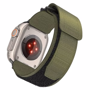 FORCELL F-DESIGN FA05 neilona siksniņa APPLE pulkstenim 42 / 44 / 45 / 49 mm zaļa