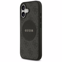 Guess 4G Circle Classic Logo Magnētiskais viedtālruņa apvalks iPhone 17 - melns