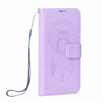 MEZZO grāmatas tipa viedtālruņa apvalks SAMSUNG A23 5G ar sapņu ķērāju, violets