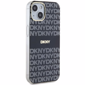 DKNY IML Mono un svītras Magnētiskais viedtālruņa apvalks iPhone 15 / 14 / 13 - melna