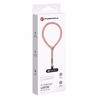 FORCELL F-DESIGN L8X36 rokas telefona siksniņa ar regulējamu garumu (maks. 18cm cilpā) rozā balta