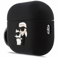 Karl Lagerfeld Silicone Karl & Chaupette Head 3D macins AirPods Pro 3 - melns