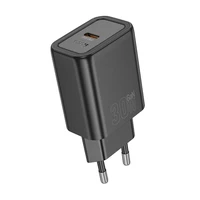 Lādētājs Hoco N63 30W GaN USB-C/USB-A melns