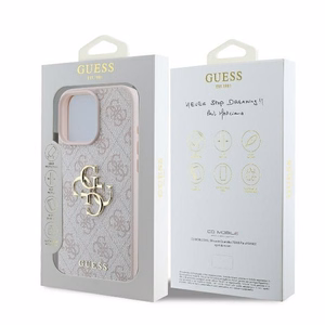 Guess 4G Lielā Logotipa viedtālruņa apvalks iPhone 16 Pro Max - rozā