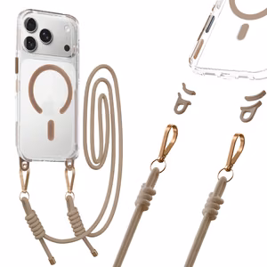 Tel Protect Strap Clear чехол для Iphone 17 Pro золотой
