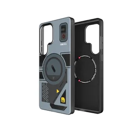 FORCELL F-PROTECT Leveli ar divu slāņu 4D tehnoloģiju, militārā nolaišanas pārbaude saderīgs ar MagSafe SAMSUNG S25 - cyber pelēks