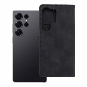 TENDER grāmatas viedtālruņa apvalks SAMSUNG S25 Ultra melns