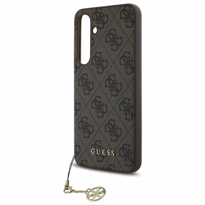 Guess GUHCS24FEGF4GBR S24 FE S721 brūns/brūns cietais apvalks 4G Piekariņu Kolekcija