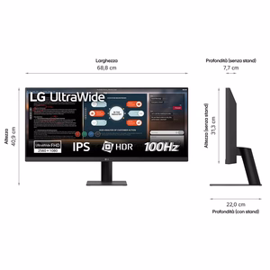 LG 29U511A-B datora monitors 73,7 cm (29") 2560 x 1080 pikseļi WFHD LCD melns