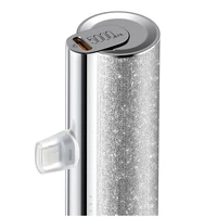 VEGER portatīvais lādētājs 5000 mAh ar iebūvētu savienotāju Lightning PD QC3.0 2,4A 12W PlugOn (W0573P) sudraba