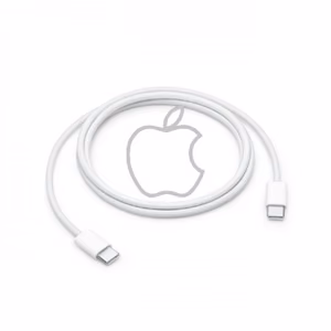 USB Cable Apple "Woven" MQKJ3ZM/A (A2795) White 100cm "Type-C / Type-C" / 100% Genuine / + BOX