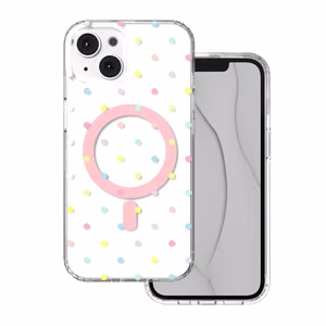 Bubble Dots Mag maciņš, paredzēts iPhone 13 / 14 6,1", balts