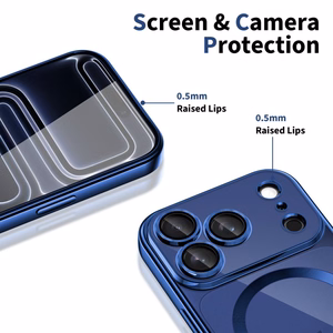 Tech-Protect MagFlex MagSafe Чехол для iPhone 17 Pro Max - прозрачный тёмно-синий