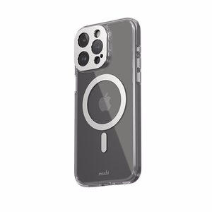 Moshi iGlaze MagSafe vāciņš ierīcei iPhone 15 Pro Max, “Luna Silver” krāsā