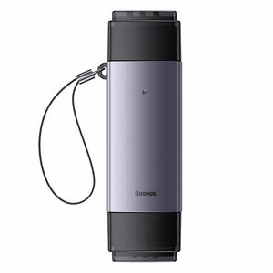 Baseus Lite Series SD/TF atmiņas karšu lasītājs, USB + USB-C (pelēks)