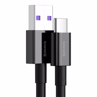 Baseus kabelis Superior USB - USB-C 2,0m melns 66W