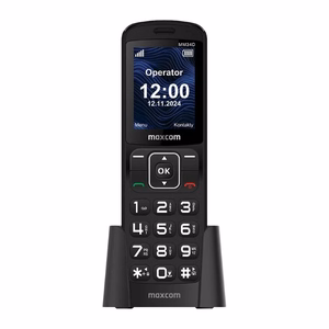Mobilais telefons - MAXCOM MM 34D 4G melns + uzlādes doks