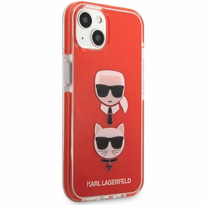 Karl Lagerfeld Karl & Choupette Head viedtālruņa apvalks iPhone 13 mini - sarkans