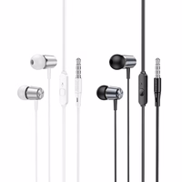 HOCO vadu austiņas Jack 3,5 mm ar mikrofonu M108 sudraba