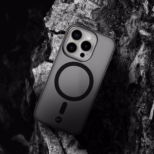 Viedtālruņa apvalks FORCELL F-PROTECT Levels ar divslāņu 4D tehnoloģiju, militārā triecientesta sertifikātu, saderīgs ar MagSafe, paredzēts IPHONE 16 PLUS dūmakains melns
