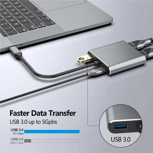 Reach USB-C centrmezgls: PD + HDMI + VGA + USB 3.0