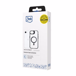 3mk Satin Armor Magnētiskais viedtālruņa apvalks Apple iPhone 16e / SE 4 - caurspīdīgs