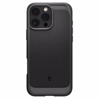 Spigen Rugged Armor Magnētiskais viedtālruņa apvalks iPhone 16 Pro Max - melns