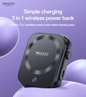 Benks Portatīvais lādētājs 5000mAh YP59 3 in 1 - Type C - magnētiskā, indukcijas 15W melna