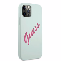 Guess GUHCP12LLSVSBF iPhone 12 Pro Max 6.7" zils fuksija/zils fuksija cietais apvalks Silikona Vintage