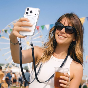 SPIGEN DA30L LANYARD STRAP CROSSBODY melns