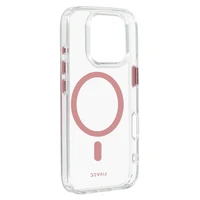 Liavec Spīdīgs Magnētiskais Caurspīdīgs viedtālruņa apvalks Iphone 16 Pro rozā