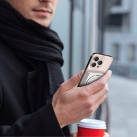 Dudao K28S 20W PD 5000mAh Portatīvais lādētājs ar Magnētisko funkciju un statīvu - sudraba